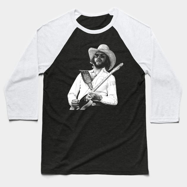 Hank Williams jr. Retro Baseball T-Shirt by tykler